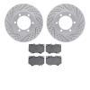 2202-76001 Geoperformance Drilled/Slotted Rotors w/Heavy-Duty Pads Kit, 2000-2002 Lexus/Toyota/Scion, Position: Front - image 1