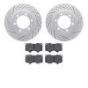 2202-76004 Geoperformance Drilled/Slotted Rotors w/Heavy-Duty Pads Kit, Fits Select Lexus/Toyota/Scion, Position: Front - image 1