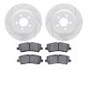 2202-99045 Geoperformance Drilled/Slotted Rotors w/Heavy-Duty Pads Kit, 2015-2021 Ford/Lincoln/Mercury/Mazda, Position: Rear - image 1
