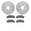 2202-99090 Geoperformance Drilled/Slotted Rotors w/Heavy-Duty Pads Kit, 1995-2002 Ford/Lincoln/Mercury/Mazda, Position: Front - image 1