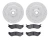 2202-99113 Geoperformance Drilled/Slotted Rotors w/Heavy-Duty Pads Kit, 1999-2004 Ford/Lincoln/Mercury/Mazda, Position: Front - image 1