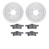 2202-99130 Geoperformance Drilled/Slotted Rotors w/Heavy-Duty Pads Kit, 2002-2006 Ford/Lincoln/Mercury/Mazda, Position: Rear - image 1