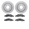 2202-99161 Geoperformance Drilled/Slotted Rotors w/Heavy-Duty Pads Kit, 2007-2009 Ford/Lincoln/Mercury/Mazda, Position: Front - image 1