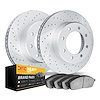 2202-99185 Geoperformance Drilled/Slotted Rotors w/Heavy-Duty Pads Kit, Fits Select Ford/Lincoln/Mercury/Mazda, Position: Rear - image 1