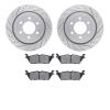 2202-99192 Geoperformance Drilled/Slotted Rotors w/Heavy-Duty Pads Kit, 2015-2017 Ford/Lincoln/Mercury/Mazda, Position: Rear - image 1