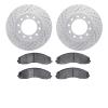 2202-99203 Geoperformance Drilled/Slotted Rotors w/Heavy-Duty Pads Kit, Fits Select Ford/Lincoln/Mercury/Mazda, Position: Front - image 1