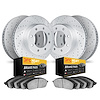 2204-48076 Geoperformance Drilled/Slotted Rotors w/Heavy-Duty Pads Kit, 2011-2019 GM, Position: Front and Rear - image 1