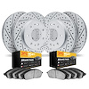 2204-99072 Geoperformance Drilled/Slotted Rotors w/Heavy-Duty Pads Kit, 2009-2009 Ford/Lincoln/Mercury/Mazda, Position: Front an - image 1