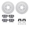 2212-39010 Geoperformance Drilled/Slotted Rotors w/Heavy-Duty Pads Kit & Hardware, Fits Select Mopar, Position: Rear - image 1