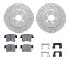 2212-39021 Geoperformance Drilled/Slotted Rotors w/Heavy-Duty Pads Kit & Hardware, 2006-2014 Mopar, Position: Rear - image 1