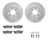 2212-40046 Geoperformance Drilled/Slotted Rotors w/Heavy-Duty Pads Kit & Hardware, 1997-1998 Mopar, Position: Front - image 1