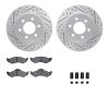 2212-40047 Geoperformance Drilled/Slotted Rotors w/Heavy-Duty Pads Kit & Hardware, 1998-1999 Mopar, Position: Front - image 1
