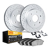 2212-40062 Geoperformance Drilled/Slotted Rotors w/Heavy-Duty Pads Kit & Hardware, 2003-2003 Mopar, Position: Rear - image 1