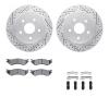 2212-40068 Geoperformance Drilled/Slotted Rotors w/Heavy-Duty Pads Kit & Hardware, 2004-2006 Mopar, Position: Rear - image 1