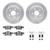 2212-42001 Geoperformance Drilled/Slotted Rotors w/Heavy-Duty Pads Kit & Hardware, Fits Select Mopar, Position: Rear - image 1