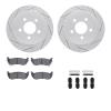 2212-42005 Geoperformance Drilled/Slotted Rotors w/Heavy-Duty Pads Kit & Hardware, 2003-2007 Mopar, Position: Rear - image 1