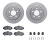 2212-42028 Geoperformance Drilled/Slotted Rotors w/Heavy-Duty Pads Kit & Hardware, 2007-2012 Mopar, Position: Front - image 1