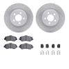 2212-42030 Geoperformance Drilled/Slotted Rotors w/Heavy-Duty Pads Kit & Hardware, 2011-2012 Mopar, Position: Front - image 1