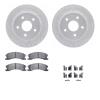 2212-42038 Geoperformance Drilled/Slotted Rotors w/Heavy-Duty Pads Kit & Hardware, 1999-2004 Mopar, Position: Front - image 1