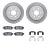 2212-46052 Geoperformance Drilled/Slotted Rotors w/Heavy-Duty Pads Kit & Hardware, 2013-2019 GM, Position: Rear - image 1
