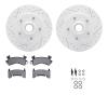 2212-47049 Geoperformance Drilled/Slotted Rotors w/Heavy-Duty Pads Kit & Hardware, 1982-1995 GM, Position: Front - image 1
