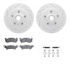 2212-47053 Geoperformance Drilled/Slotted Rotors w/Heavy-Duty Pads Kit & Hardware, 1969-1996 GM, Position: Front - image 1