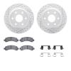2212-48035 Geoperformance Drilled/Slotted Rotors w/Heavy-Duty Pads Kit & Hardware, 2002-2014 GM, Position: Rear - image 1
