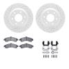 2212-48039 Geoperformance Drilled/Slotted Rotors w/Heavy-Duty Pads Kit & Hardware, 2002-2005 GM, Position: Front - image 1