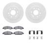 2212-48055 Geoperformance Drilled/Slotted Rotors w/Heavy-Duty Pads Kit & Hardware, 2005-2020 GM, Position: Front - image 1