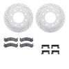 2212-48057 Geoperformance Drilled/Slotted Rotors w/Heavy-Duty Pads Kit & Hardware, 2001-2020 GM, Position: Front - image 1