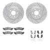 2212-54004 Geoperformance Drilled/Slotted Rotors w/Heavy-Duty Pads Kit & Hardware, 2011-2012 Ford/Lincoln/Mercury/Mazda, Positio - image 1
