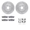 2212-54005 Geoperformance Drilled/Slotted Rotors w/Heavy-Duty Pads Kit & Hardware, 2011-2019 Ford/Lincoln/Mercury/Mazda, Positio - image 1