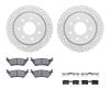 2212-54011 Geoperformance Drilled/Slotted Rotors w/Heavy-Duty Pads Kit & Hardware, 2012-2014 Ford/Lincoln/Mercury/Mazda, Positio - image 1