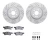 2212-63002 Geoperformance Drilled/Slotted Rotors w/Heavy-Duty Pads Kit & Hardware, 2013-2019 Mercedes-Benz, Position: Front - image 1