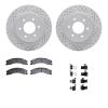 2212-67005 Geoperformance Drilled/Slotted Rotors w/Heavy-Duty Pads Kit & Hardware, Fits Select Infiniti/Nissan, Position: Front - image 1