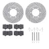 2212-76002 Geoperformance Drilled/Slotted Rotors w/Heavy-Duty Pads Kit & Hardware, 2000-2007 Lexus/Toyota/Scion, Position: Front - image 1