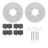 2212-76003 Geoperformance Drilled/Slotted Rotors w/Heavy-Duty Pads Kit & Hardware, 2003-2009 Lexus/Toyota/Scion, Position: Front - image 1