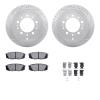 2212-76006 Geoperformance Drilled/Slotted Rotors w/Heavy-Duty Pads Kit & Hardware, Fits Select Lexus/Toyota/Scion, Position: Rea - image 1