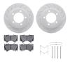 2212-76007 Geoperformance Drilled/Slotted Rotors w/Heavy-Duty Pads Kit & Hardware, 2008-2021 Lexus/Toyota/Scion, Position: Front - image 1