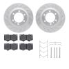 2212-76008 Geoperformance Drilled/Slotted Rotors w/Heavy-Duty Pads Kit & Hardware, Fits Select Lexus/Toyota/Scion, Position: Fro - image 1