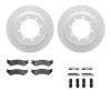 2212-99111 Geoperformance Drilled/Slotted Rotors w/Heavy-Duty Pads Kit & Hardware, 1999-2007 Ford/Lincoln/Mercury/Mazda, Positio - image 1
