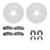 2212-99115 Geoperformance Drilled/Slotted Rotors w/Heavy-Duty Pads Kit & Hardware, 2001-2005 Ford/Lincoln/Mercury/Mazda, Positio - image 1