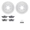 2212-99133 Geoperformance Drilled/Slotted Rotors w/Heavy-Duty Pads Kit & Hardware, 2002-2006 Ford/Lincoln/Mercury/Mazda, Positio - image 1