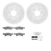 2212-99135 Geoperformance Drilled/Slotted Rotors w/Heavy-Duty Pads Kit & Hardware, 2002-2006 Ford/Lincoln/Mercury/Mazda, Positio - image 1