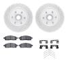 2212-99136 Geoperformance Drilled/Slotted Rotors w/Heavy-Duty Pads Kit & Hardware, 2004-2008 Ford/Lincoln/Mercury/Mazda, Positio - image 1