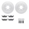 2212-99139 Geoperformance Drilled/Slotted Rotors w/Heavy-Duty Pads Kit & Hardware, 2004-2011 Ford/Lincoln/Mercury/Mazda, Positio - image 1