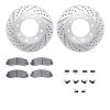2212-99152 Geoperformance Drilled/Slotted Rotors w/Heavy-Duty Pads Kit & Hardware, 2005-2011 Ford/Lincoln/Mercury/Mazda, Positio - image 1