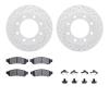 2212-99154 Geoperformance Drilled/Slotted Rotors w/Heavy-Duty Pads Kit & Hardware, 2006-2010 Ford/Lincoln/Mercury/Mazda, Positio - image 1