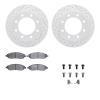 2212-99155 Geoperformance Drilled/Slotted Rotors w/Heavy-Duty Pads Kit & Hardware, 2005-2007 Ford/Lincoln/Mercury/Mazda, Positio - image 1