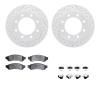 2212-99156 Geoperformance Drilled/Slotted Rotors w/Heavy-Duty Pads Kit & Hardware, 2010-2012 Ford/Lincoln/Mercury/Mazda, Positio - image 1